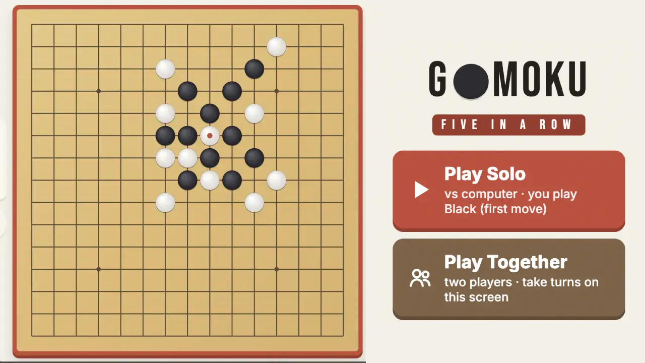 Gomoku — free board-game game